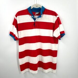 Vintage campus american action gear polo shirt single stitch 80s blokecore L